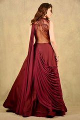 RUBY MARSALA MARY GOWN