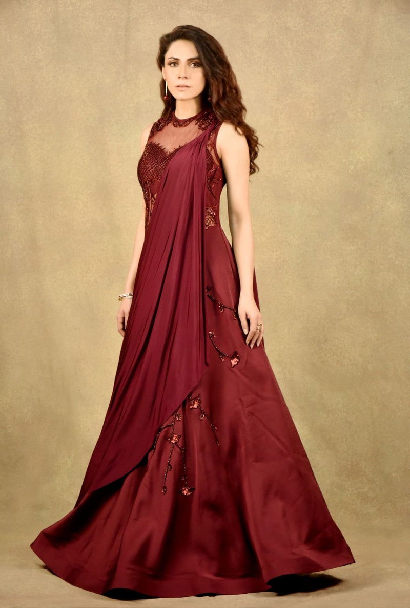 RUBY MARSALA MARY GOWN